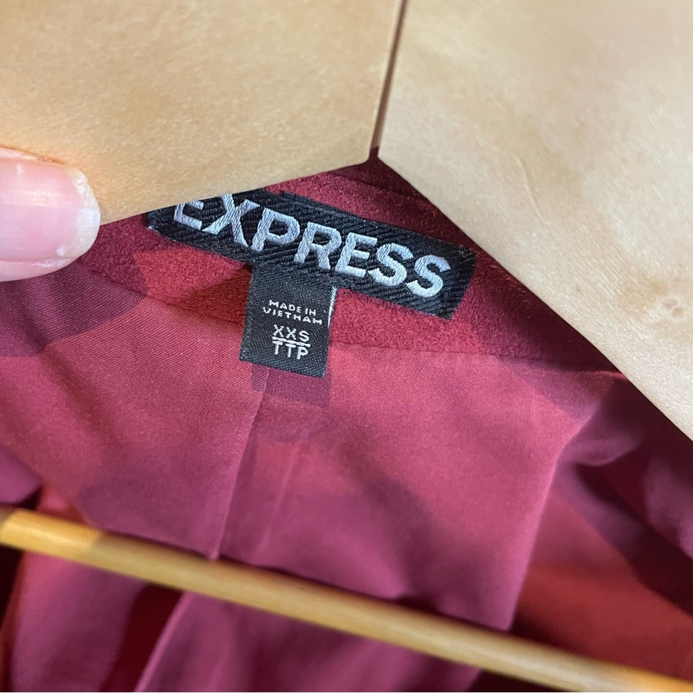 Sz xxs Express suede cropped Red Jacket - Picture 5 of 7